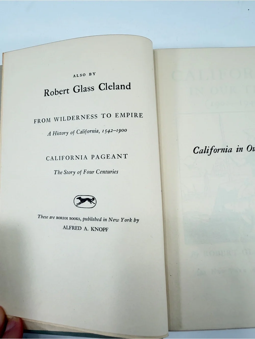 First Edition, 1947, Author Signed California In Our Times 1900-1940, Hard Cover